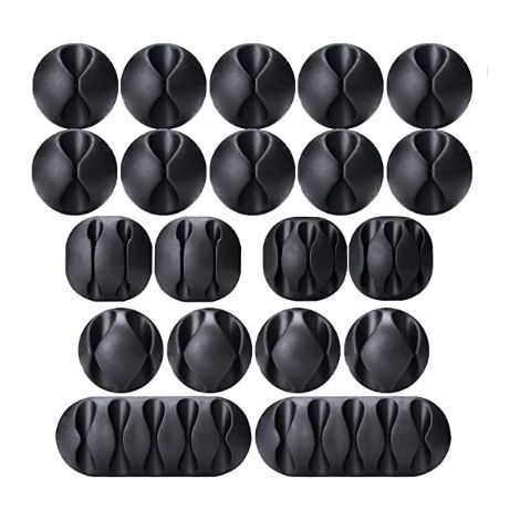 Kabelclips, Kabelhalter und multifunktionale Kabelmanagement-Sets eignen sich für Schreibtische und können Stromkabel, USB-Ladekabel, Ladegeräte, Audiokabel usw. organisieren.