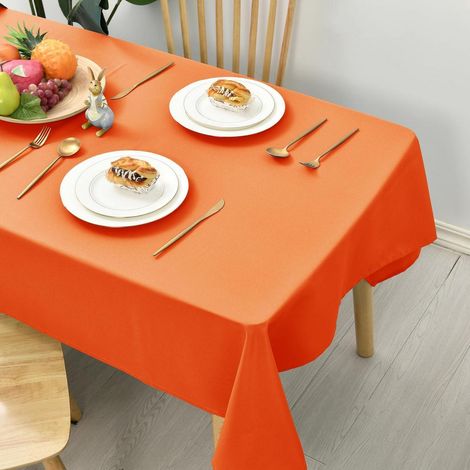 Nappe Orange 140x240cm Rectangulaire Résistante aux intempéries Lavable pour extérieur et intérieur
