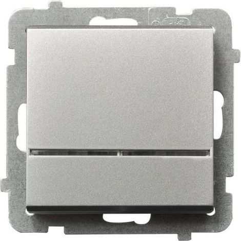 Interrupteur Sonata Single avec éclairage, argent mat ŁP-1RS/m/38 (1/2)