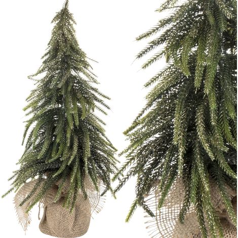 Kleiner künstlicher Weihnachtsbaum, täuschend echt, vergoldet, 44 cm (1/5)