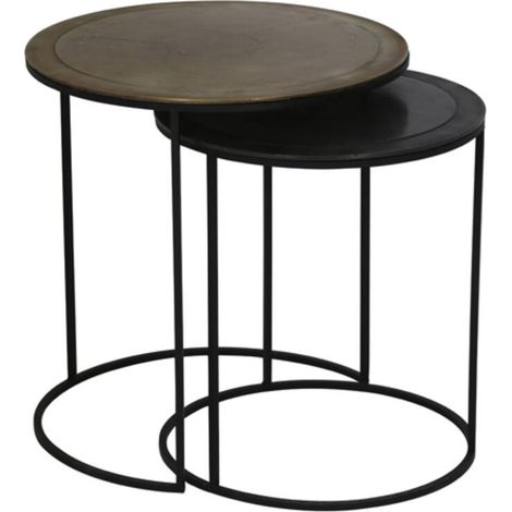 Set di tavolini da salotto Light & Living Talca in rame antico e