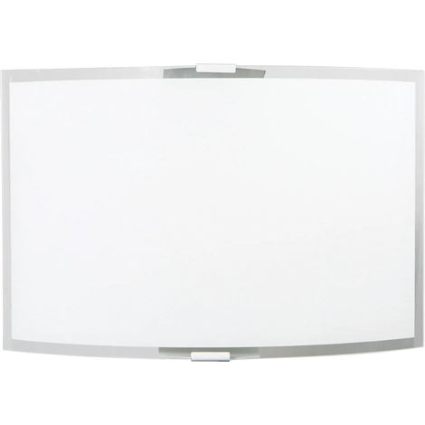 Wandleuchte 1xE27 Silberrahmen Glasplatte Weiß-Transparent E-Energy Elisa