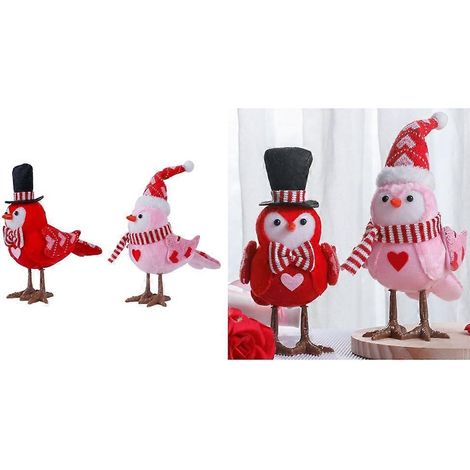Décoration de fenêtre avec oiseau lumineux, statuette d'animal debout, pour les fêtes (1/4)