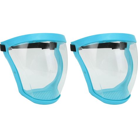 Wiederverwendbare, staubdichte Gesichtsmasken mit elastischem Sicherheitsband und Baumwollfilter, transparent, hellblau, für Kinder. (1/5)