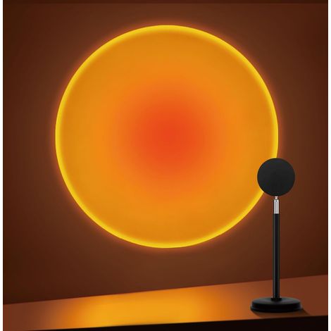 Projecteur de lampe coucher de soleil rouge, rotation à 180°, veilleuse B (1/5)