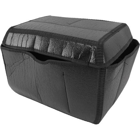 Decdeal 45L Motorrad Top Box Liner PU Leder Kofferraum Heck Gepäck Innere Beschützer Schwarz Schwarz