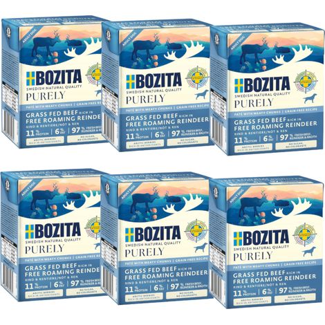 BOZITA Reines Rindfleisch, Rentierfleisch-Patty 6 x 370 g (1/2)