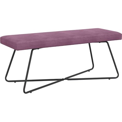Bench Plain Purple 110 x 40 x 45 cm Velvet vidaXL