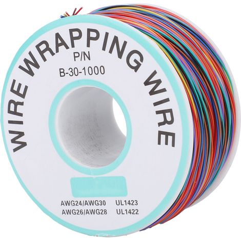 Câble d'emballage de carte PCB en cuivre étamé de fil volant de carte de 8 couleurs pour l'aviation 30AWG
