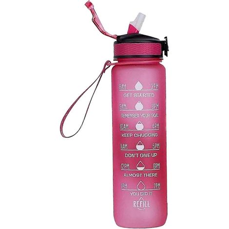 1000 ml Gratis Motivations-Fitnessbecher mit Zeitmarkierung, Farbverlauf, mattierte Outdoor-Wasserflasche-Style 10
