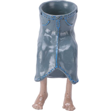 Pot de fleur en résine en forme de bas du corps, jardinière créative et amusante pour plantes succulentes Pothos Air, mousse, Type jupe bleue (1/5)