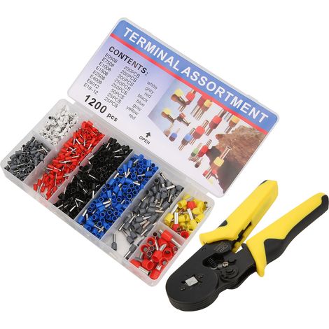 Pince à sertir, kit de sertissage de viroles, outils électroniques industriels réglables (1/5)