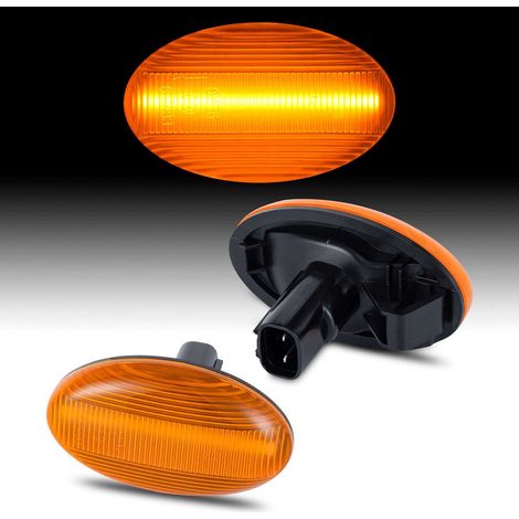 KIT 2 INDICATORI DI DIREZIONE LATERALI A LED COMPATIBILE CON SUBARU Forester  Tipo SG  Anno 2002-2005  , VETRO GIALLO (1/5)