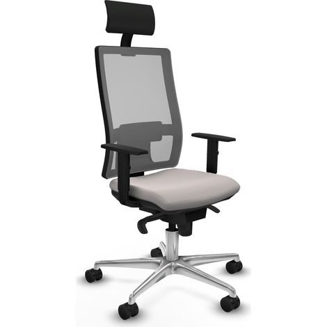 Sedia ergonomica piqueras y crespo grigio alluminio comoda