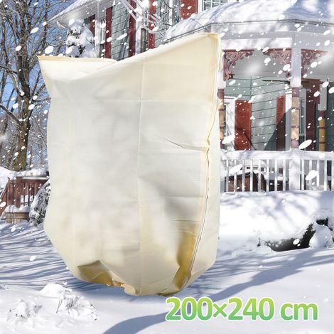 Randaco Pflanzen Winterschutz 200x240cm 100g/m2 Dickes Material Reißfest Waschbar Pflanzen überwinterungszelt Wintervlies - 1er (1/5)