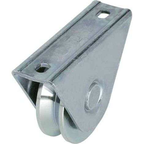 RUOTA CANCELLO A SALDARE GOLA V 412 COMBI - ZINCATA SUPPORTO A CAVALLOTTO MM 100 - 1 pezzo
