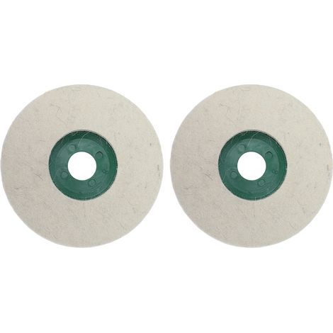 5-inch (125 mm) wool felt polishing disc – Pack of 2, for angle grinder, uniform thickness of 8 mm (1/5)
