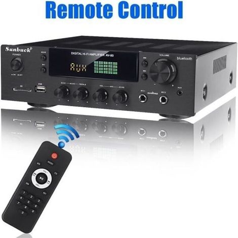 Cellfast – Amplificateur Hifi 2 x 200W Bluetooth 5.0 – Entrée Phono Auto – Calibrage HDMI – Réverbération karaoké multifonctionnelle