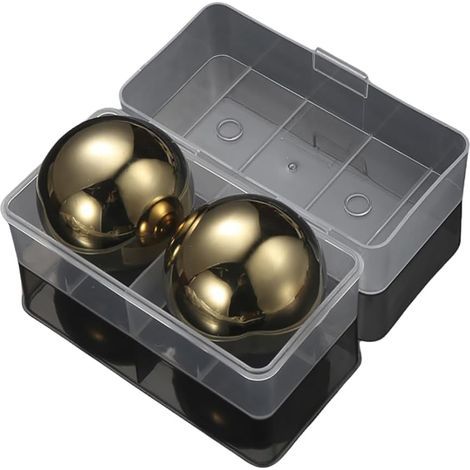 Set di 2 cubetti di ghiaccio riutilizzabili in acciaio inox per whisky, perfetti per raffreddare le tue bevande. Ideali per lo Scotch. (1/5)