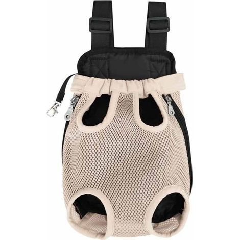 Sac Transport Chat, Réglable Sac à Dos, Sac à Dos de Transport pour Chiens, Porte Chat Ventral, Respirant, pour Chiot de Petite et Moyenne Taille, M (1/5)
