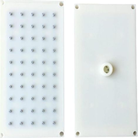 Una Doccia portatile a Doppio Quadrato di Uscita – ABS – 20.5 x 10,8 cm – Bianco – Acqua-Risparmio (1/5)
