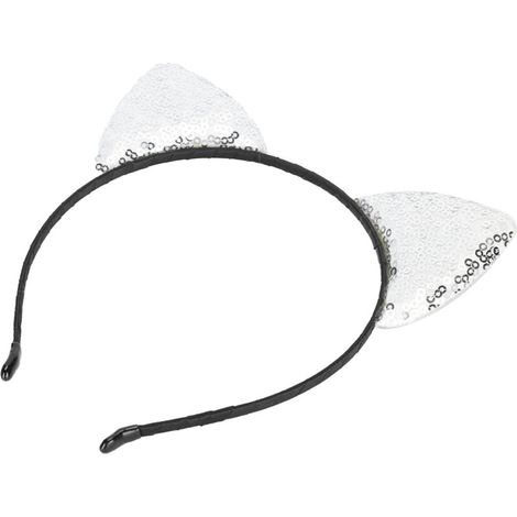 Wendbares Pailletten-Haarband mit Katzenohren, funkelndes Haaraccessoire für Damen (1/5)