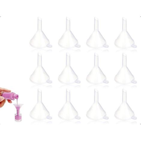 Mini entonnoirs plastique-12,Transparent,-Réutilisables pour épices parfums huiles essentielles cosmétiques-Entonnoirs Aucunely (1/5)