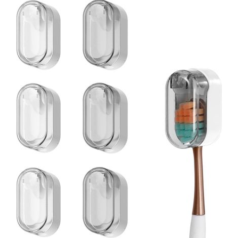 Lot de 6 porte-brosses électriques anti-poussière, adhésifs muraux, organisateur salle de bain