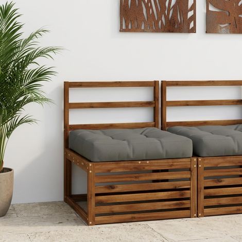 Cuscino per Sedia in Unico Pezzo VIANEN 100% Poliestere Grigio vidaXL (1/5)