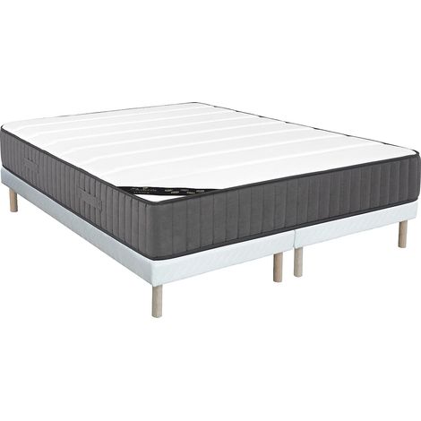 Set AUDACE di PALACIO: Rete + Materasso 180x200cm ibrido molle insacchettate 7 zone Schiuma alta resilienza sp. 26 cm (1/5)