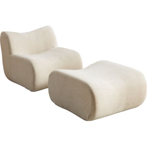 Fauteuil en Chenille beige avec Sans montage, idéal pour compositions modulaires, chenille beige et module unique (1/5)