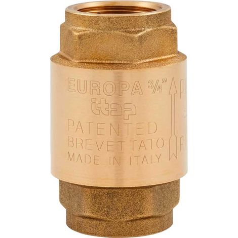 VALVOLA DI RITEGNO FEMMINA/FEMMINA ""EUROPA"" ITAP IN OTTONE 1"" DN25 - PN25