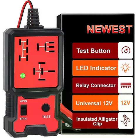Universeller 12V-Autobatterieprüfer mit LED-Anzeigeleuchte und Spannungsprüfer für elektronische Kfz-Relais – JXLGV (1/4)