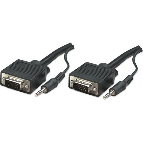Cavo SVGA con Audio da 20 metri - Nero, Alta Qualit�, Compatibile con Monitor e Proiettori (1/5)