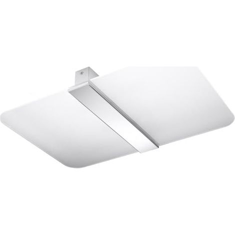 Plafonnier - spot de plafond en acier verre - 1 flamme - ampoule LED - blanc chrome (1/5)