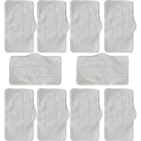 Lingettes de rechange pour balai vapeur, accessoires pour aspirateur vapeur, chiffons de nettoyage en microfibre, faciles à fixer et lavables (1/5)
