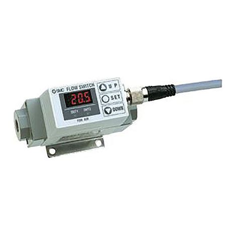 Régulateur de débit SMC PF2A, 500 l/min PNP pour tuyaux : 1/2" ( Prix pour 1 )