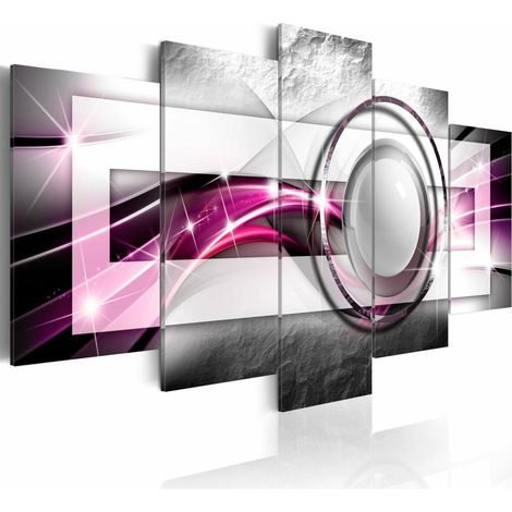Tableau rose moderne - 100 x 50 cm (1/4)