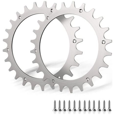 2 crampons en acier inoxydable de qualit suprieure pour modle Worx S/M, 2 pointes vis pour amliorer la traction en acier inoxydable, taille de roue de tondeuse gazon robotise 205 mm (1/5)