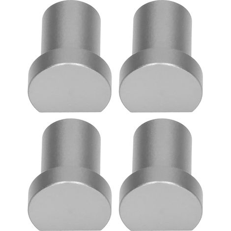 4 multifunktionale Werkbank-Anschlagblöcke, silberfarbene Metall-Tiefenbegrenzer, 20 mm, Sicherheitsanschläge für die Holzbearbeitung (1/5)
