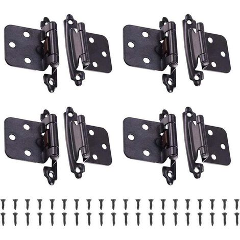 Bardusch-8 Pièces Charnière Inox, Charniere Porte Placard avec vis, Charnière Meuble Acier Inoxydable, pour Les Charnières de Porte les Charnières d'armoire les Charnières de Raccordement (1/4)