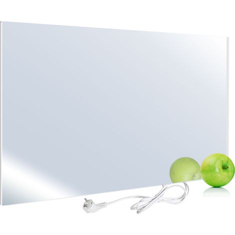 VIESTA® H450-SP Espejo Calefactor Infrarrojo [450 W] – Panel de calefacción mural eficiente con cristal de carbono y diseño 2 en 1 con superficie de espejo para baño y sala de estar (1/5)