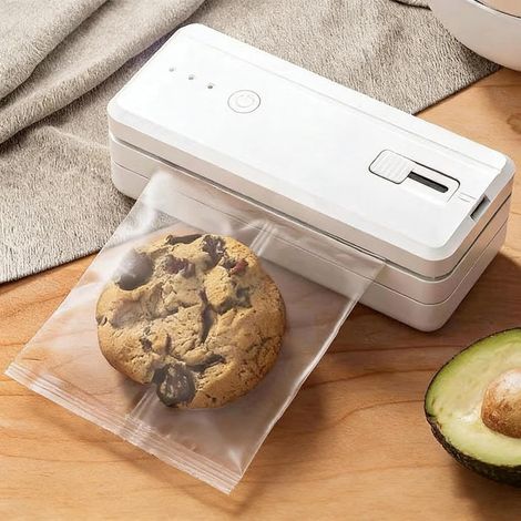 Machine de mise sous vide - avec Cutter Rechargeable Portable,Scelleuse sous vide pour cuisine - Pour chips viande légumes sacs (1/5)