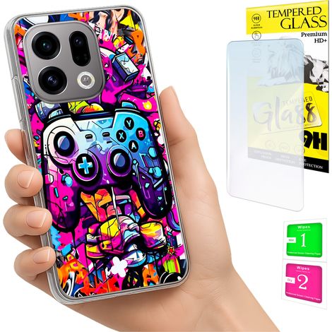 Funda para Oppo Find X9 con cubierta trasera y cristal 9H (1/5)