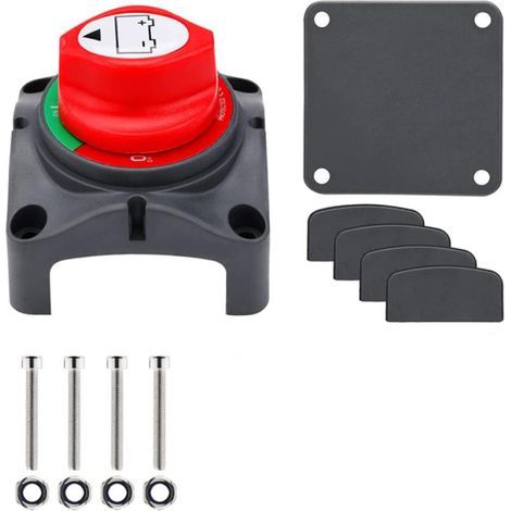 (marche/arrêt)1 Pièce Interrupteur de déconnexion de batterie, 12 V48 V300 A Isolateur de batterie Interrupteur principal étanche pour campingcar, VTT, voiture, marine, bateau, AUTO (1/5)