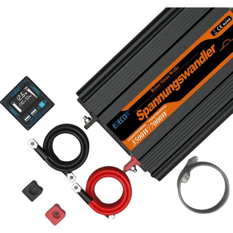 Inverter CC/CA, potenza nominale 3500 W, uscita a onda sinusoidale pura, 3500 W, 12 V, 220-240 V (1/2)