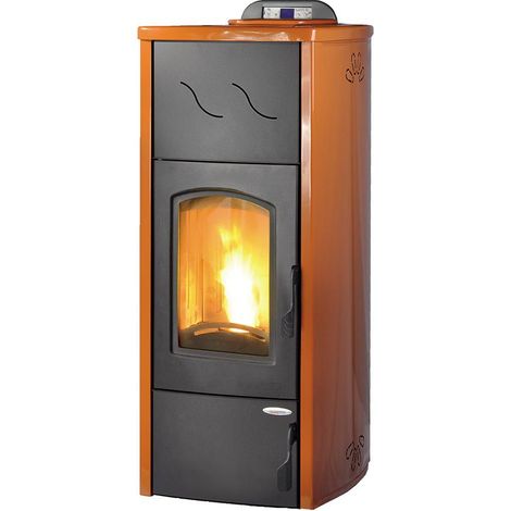 Stufa a pellet idro Laminox Zara Omnia 30 kw  idro non ventilata con kit sanitario  Antracite (1/2)