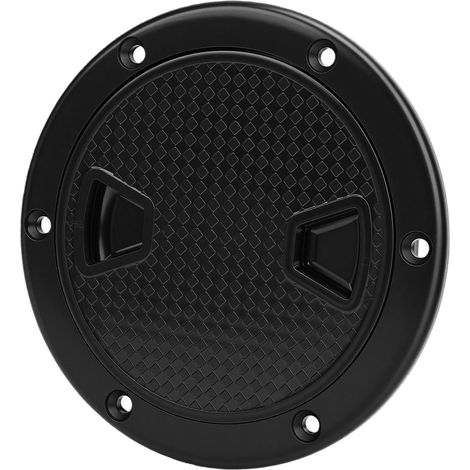 4-Inch Round Boat Deck Plate with 180-Degree Opening and Anti-Slip Design for Marine Boat Yacht RV Outdoor (1/5)