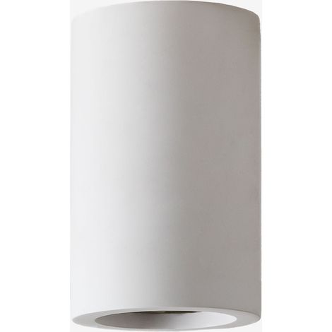 Sklum – Plafonnier en plâtre cylindrique 11 cm – Design minimaliste pour intérieur – Ampoule GU10 non incluse – Éclairage ambiant parfait (1/5)