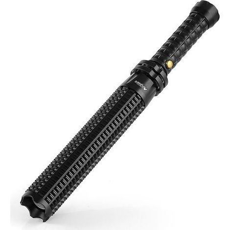 Telescopic zoom flashlight, self-defense, super bright, with knurled grip (1/5)